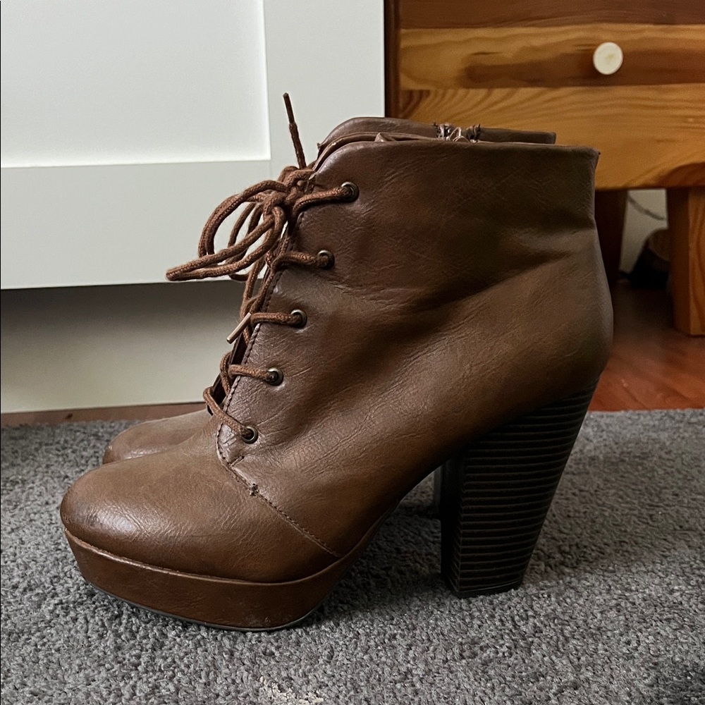 Brash Brown Heeled Boots
